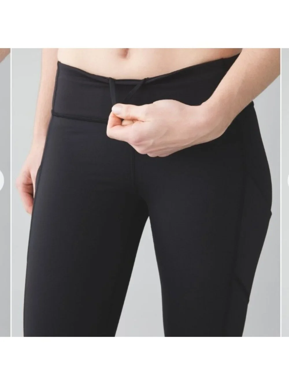 Lululemon Speed Tight Black Ruffle Luxtreme